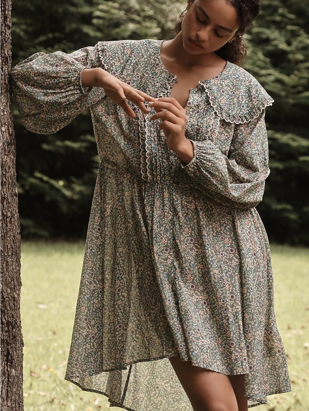 Anthropologie Bohemian Floral Lounge Dress- Size Small